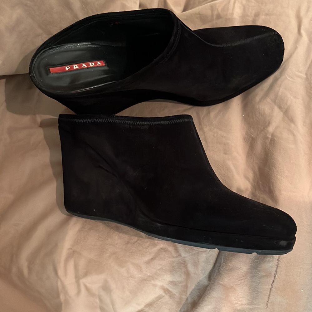 Prada suede wedge booties - Picture 3 of 5